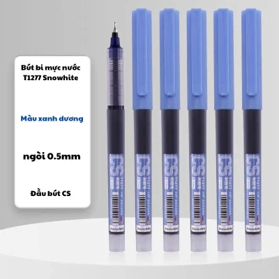 Bút bi mực nước liền thân T1277 Snowhite